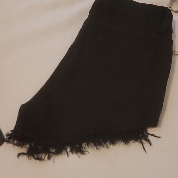 Kan can black distressed jean shorts size 29 - Picture 10 of 11